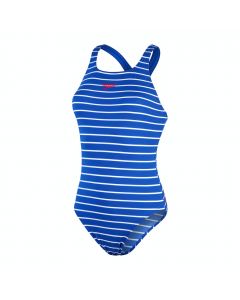 speedo schwimmanzug endurance+ medalist blau streifen